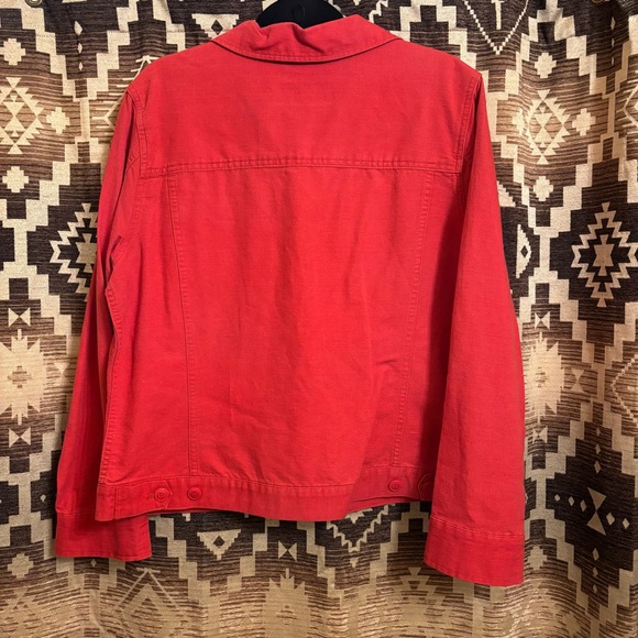 Women’s Vintage Eddie Bauer Button Up Jacket, Size L, 55% Linen 45% Cotton - Picture 8 of 9